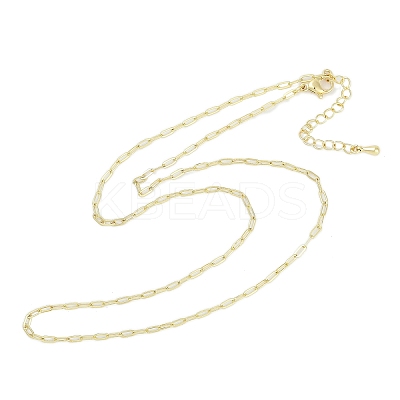 Rack Plating Brass Cable Chain Necklaces NJEW-H049-05G-1