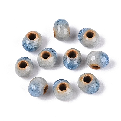 Handmade Crackle Porcelain Beads PORC-Q008-06A-09-1