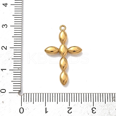 304 Stainless Steel with Rhinestone Pendants STAS-Z184-05G-1