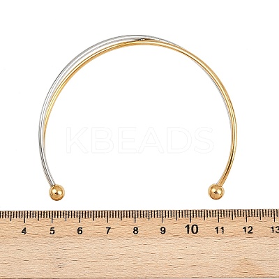 304 Stainless Steel Cuff Bangles for Women BJEW-B139-01-1