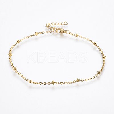 304 Stainless Steel Anklets LS-AJEW-H013-06G-1