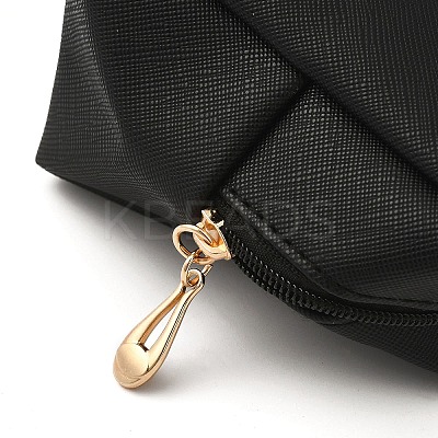 Rectangle PU Leather Cosmetic Storage Zipper Bag LS-AJEW-K039-01C-1