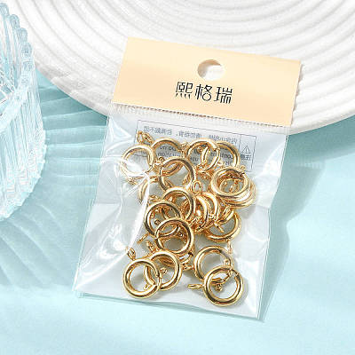 SHEGRACE Brass Spring Ring Clasps XGRPCN048-223G-1