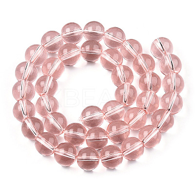 Transparent Glass Beads Strands X-GLAA-T032-T10mm-10-1