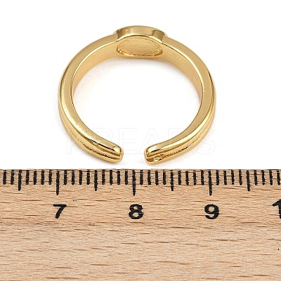 Brass & Oval ABS Imitation Pearl Cuff Rings LS-RJEW-S633-01G-1