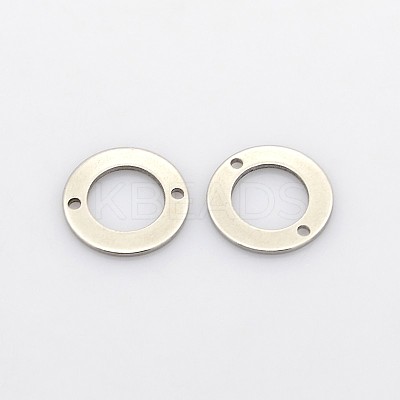 Tarnish Resistant Flat Roud 304 Stainless Steel Links connectors STAS-N037-02-1