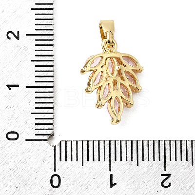 Brass Micro Pave Cubic Zirconia Pendants KK-G542-06G-01-1
