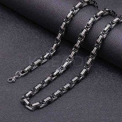 Stainless Steel Byzantine Chains Necklaces for Men FS-WG56795-24-1