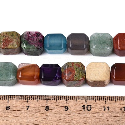Natural & Synthetic Mixed Stone Beads Strands G-T142-77-1