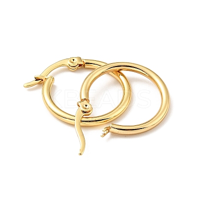 PVD Vacuum Plating 201 Stainless Steel Hoop Earrings with 304 Stainless Steel Pins for Women LS-EJEW-D279-12G-05-1