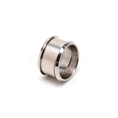 3Pcs 304 Stainless Steel Grooved Finger Ring Settings FIND-WH0105-09B-P-1