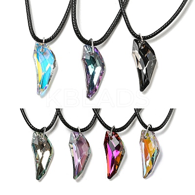 Waxed Cord Necklaces NJEW-P310-06P-1