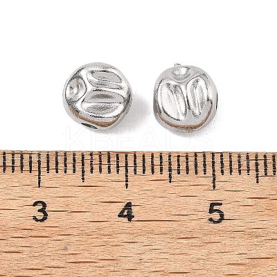 Hammered 304 Stainless Steel Beads STAS-B127-01P-02-1