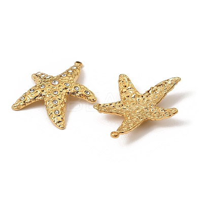 304 Stainless Steel Rhinestone Pendants STAS-T068-71G-1
