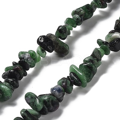 Natural Ruby in Zoisite Beads Strands G-M205-90-1