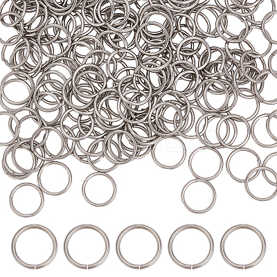 200Pcs 304 Stainless Steel Open Jump Rings STAS-AR0002-15-1