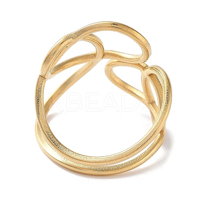 304 Stainless Steel Open Cuff Rings for Women RJEW-M020-07G-04-1