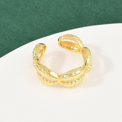 Brass Adjustable Cuff Rings for Women RJEW-H256-18G-1