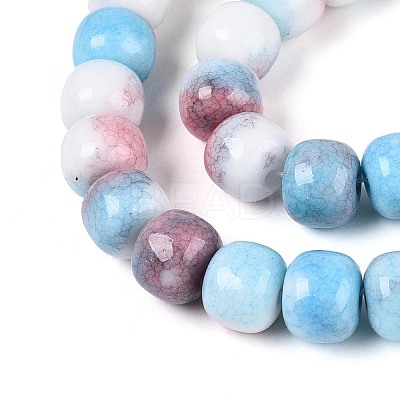 Ombre Effect Dyed Glass Beads Strands GLAA-N067-01A-17-1