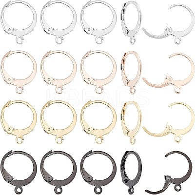 40Pcs 4 Colors 304 Stainless Steel Leverback Earring Findings STAS-UN0029-67-1