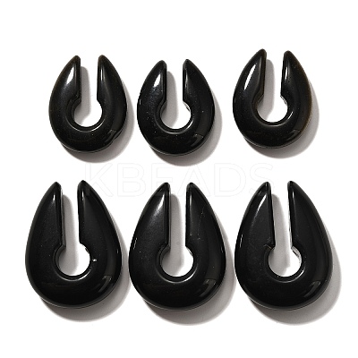 Natural Obsidian Ear Plugs Gauges G-I359-13C-03-1