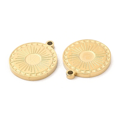 Ion Plating(IP) 316L Surgical Stainless Steel Pendant Cabochon Settings for Enamel STAS-D078-31G-1