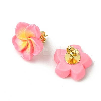 Resin Stud Earrings for Women EJEW-JE05663-1