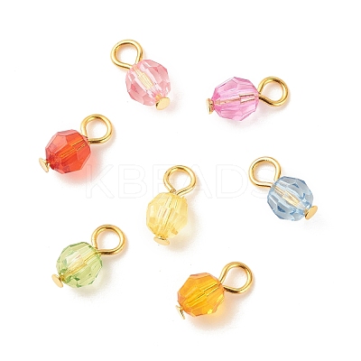 Faceted Transparent Acrylic Charms PALLOY-JF01601-02-1