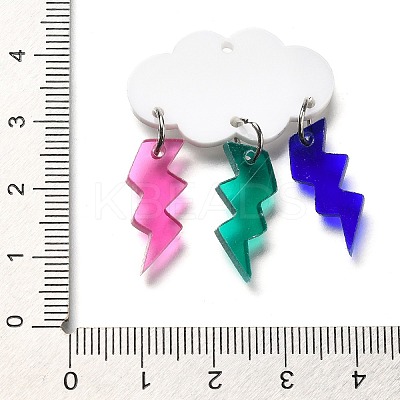 Opaque Acrylic Pendants OACR-L019-03A-1