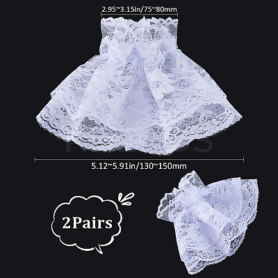 2 Pairs Cute Orangaz Oversleeves AJEW-GF0008-38A-1