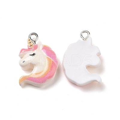 Opaque Resin Pendants X-RESI-J023-12A-1