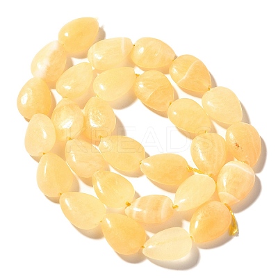 Natural Yellow Jade Beads Strands G-I377-A04-1