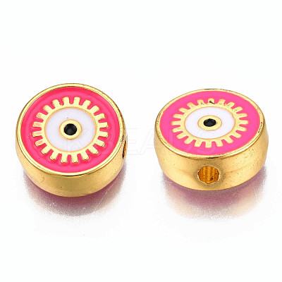 Rack Plating Alloy Enamel Pendants PALLOY-N172-067G-1