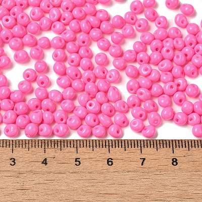 6/0 Opaque Baking Paint Glass Seed Beads SEED-M012-02A-22-1