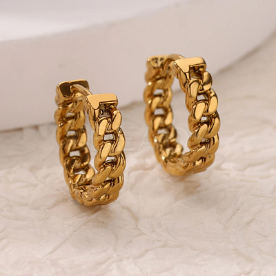304 Stainless Steel Hoop Earrings LS-EJEW-B142-01G-1