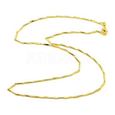 Brass Bar Link Chain Necklaces Making with Clasp KK-L209-034B-G-1