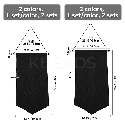 4 Sets 4 Styles Polyester Wall Hanging Brooch Jewelry Banner Holder DIY-FH0008-24-1