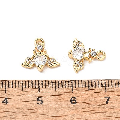 Brass Micro Pave Cubic Zirconia Pendants KK-A259-13G-1