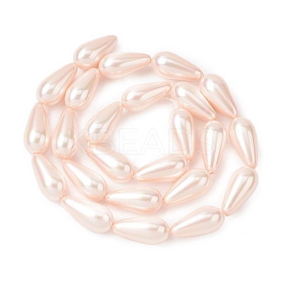 Electroplate Opaque Glass Imitation Pearl Beads Strands EGLA-H113-09A-01-1