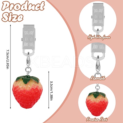 8Pcs Resin Imitation Fruit Tablecloth Weights HJEW-SW00128-01-1