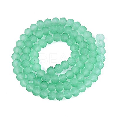 Baking Paint Frosted Glass Beads Strands FGLA-N003-6mm-03-1