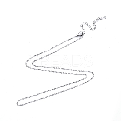 Non-Tarnish 304 Stainless Steel Cable Chains Necklace for Men Women LS-NJEW-N050-A04-S15-1