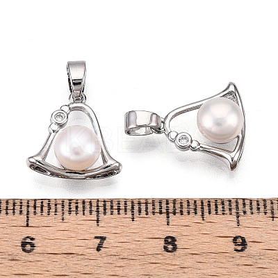 Natural Cultured Freshwater Pearl Charms PEAR-N020-07N-1
