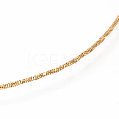 304 Stainless Steel Twist Snake Chain Necklaces NJEW-I238-08G-1