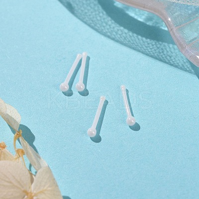 Hypoallergenic Bioceramics Zirconia Ceramic Round Ball Nose Bone Rings AJEW-Z014-04D-1