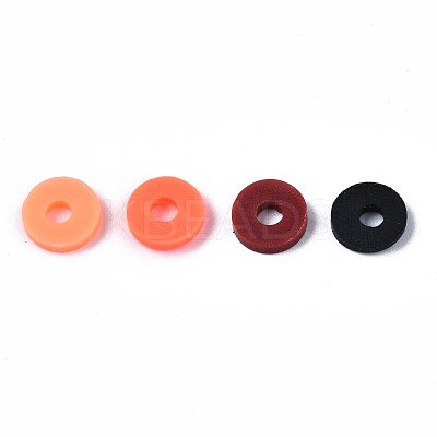Handmade Polymer Clay Beads Strands CLAY-R089-6mm-T02B-21-1