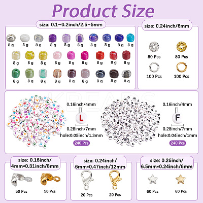 DIY Round Glass Seed Beads Bracelets Making Kits DIY-SP0003-49-1