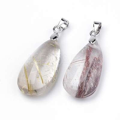 Natural Rutilated Quartz Pendants G-R443-13A-1
