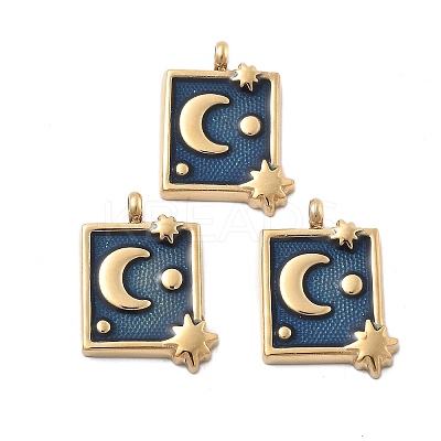 304 Stainless Steel Enamel Pendants STAS-Z121-41G-1