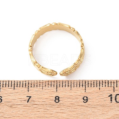 304 Stainless Steel Open Cuff Rings for Women RJEW-K309-14G-1